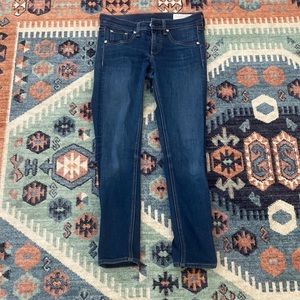 Selling skinny rag and bone jeans.